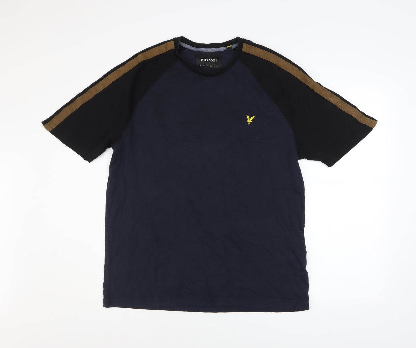 Lyle & Scott Men's Navy Crew Neck Short Sleeve T-Shirt Size L Cotton
