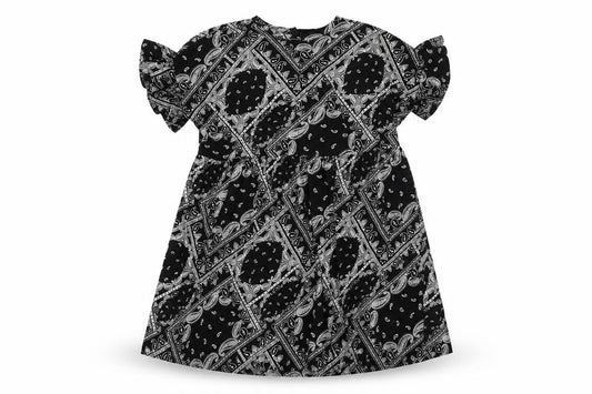 New Look Women's Black Paisley A-Line Cotton Dress Size 14