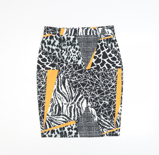 Savida Women's Multicoloured Animal Print Pencil Skirt Size M