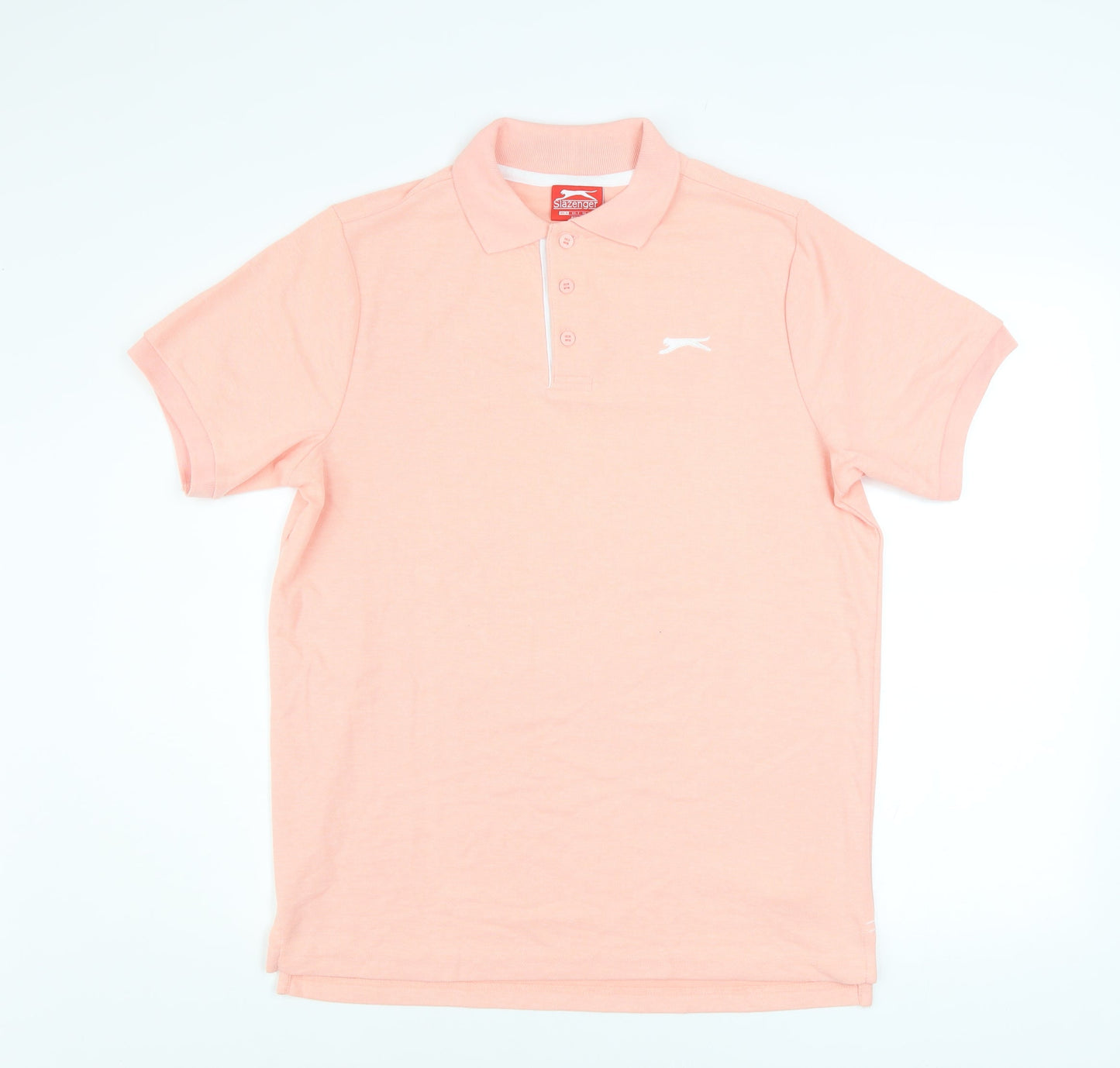 Slazenger Men’s Pink Polo Shirt Size S Cotton Blend Sports Top