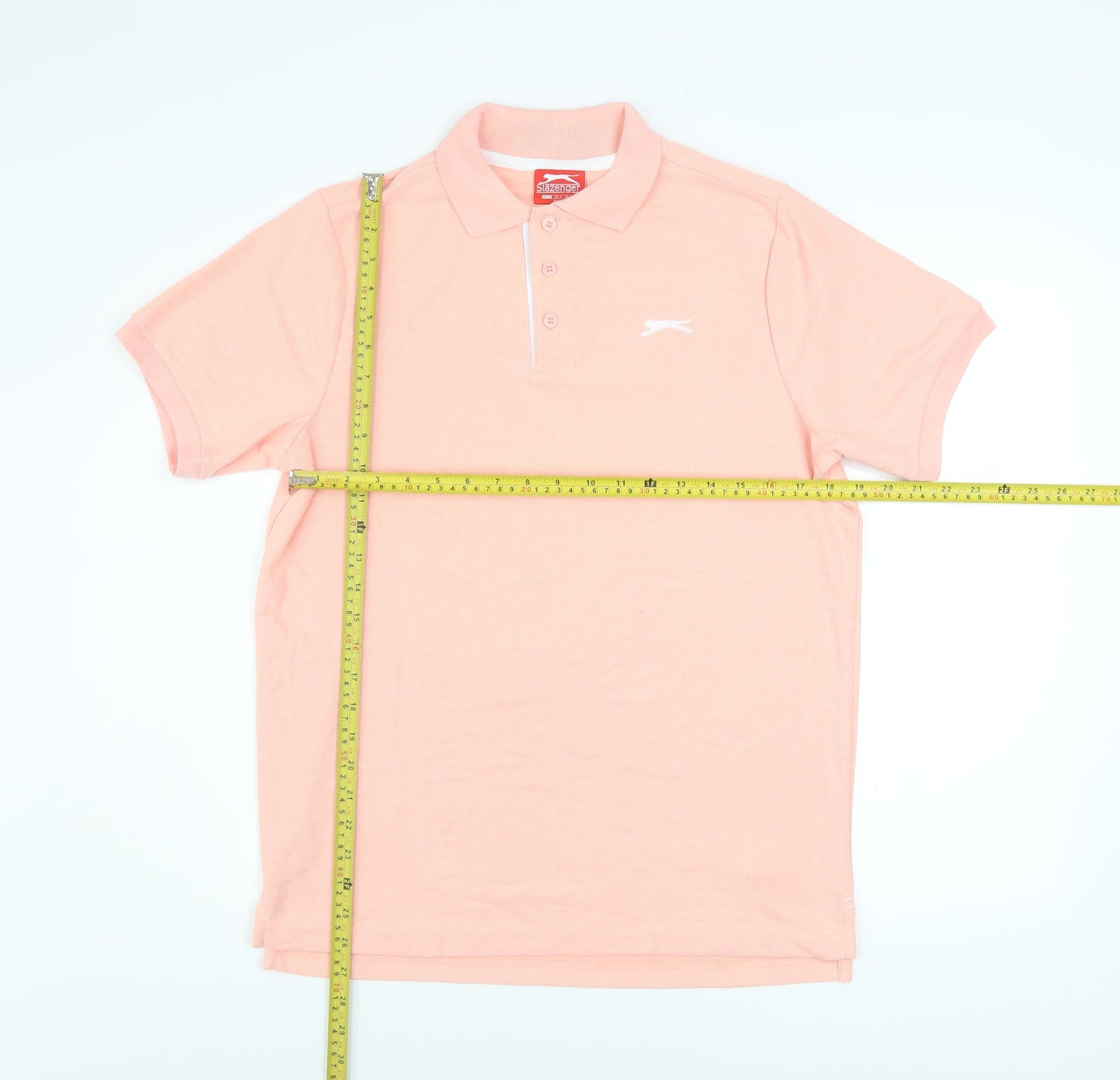 Slazenger Men’s Pink Polo Shirt Size S Cotton Blend Sports Top