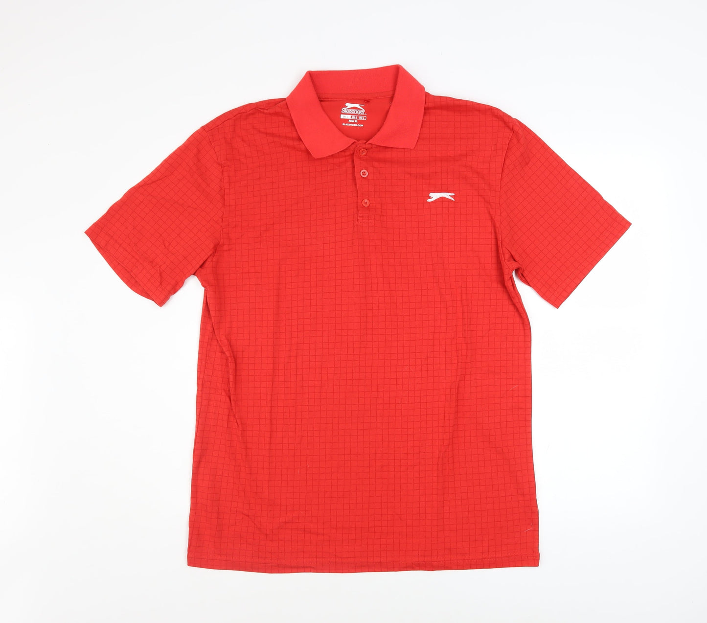 Slazenger Men's Red Polo Shirt L Regular Fit Sports Top
