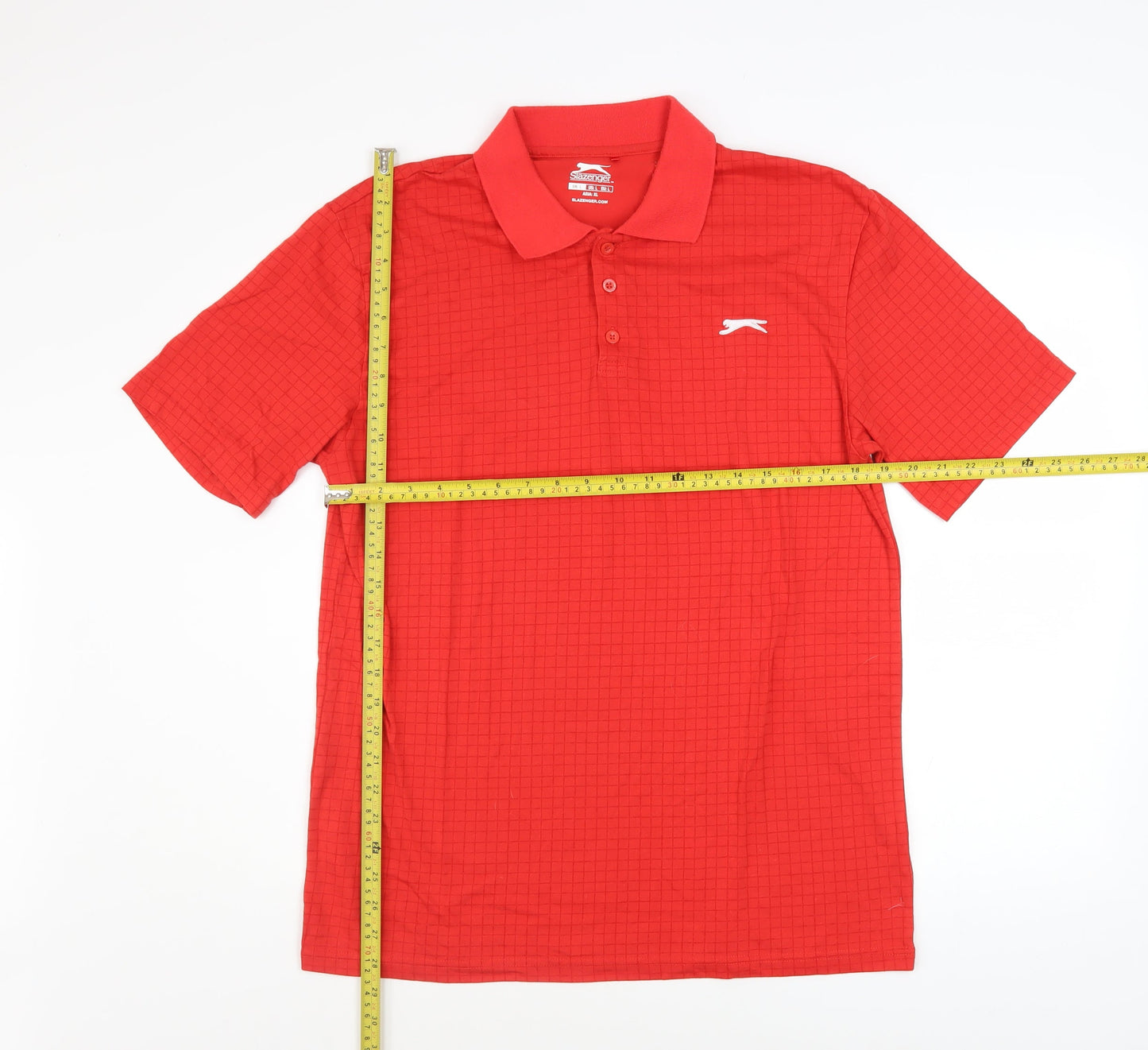 Slazenger Men's Red Polo Shirt L Regular Fit Sports Top