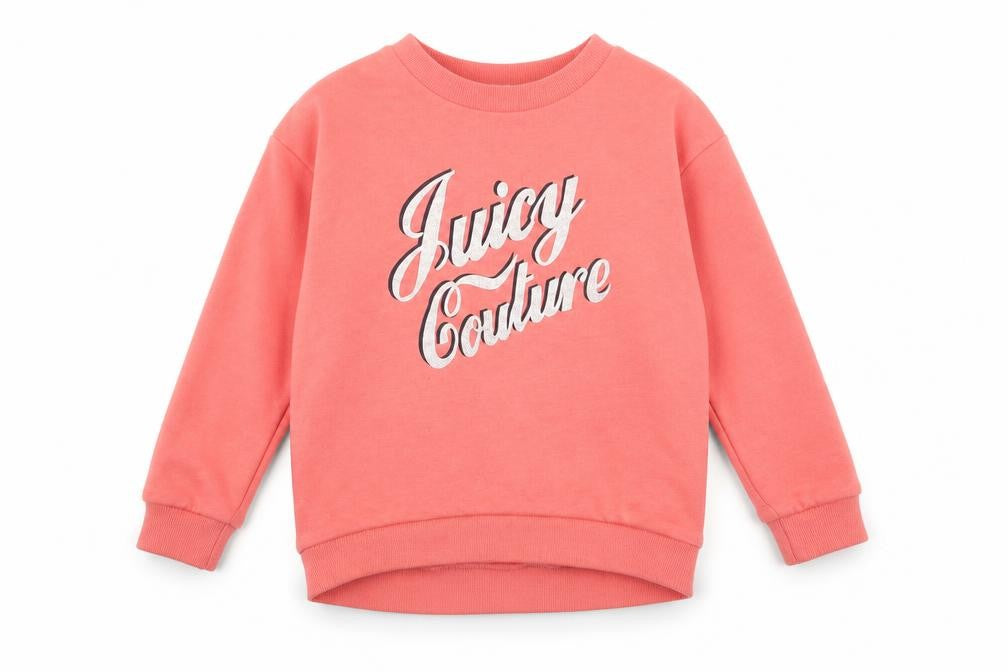 Juicy Couture Girls Pink Logo Pullover Sweatshirt 2 Years Long Sleeve