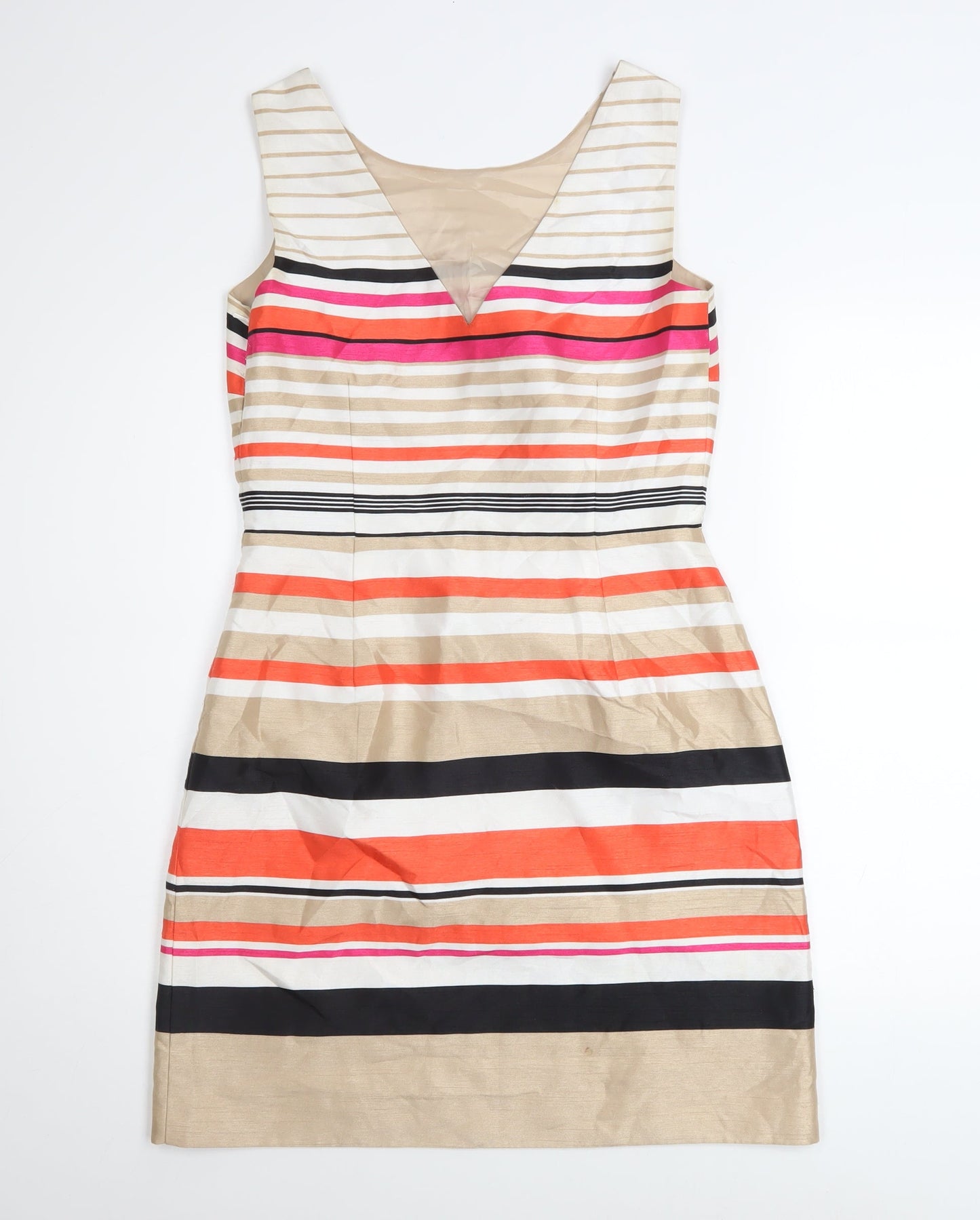 Monsoon Women’s Multicoloured Striped Sheath Dress Size 10