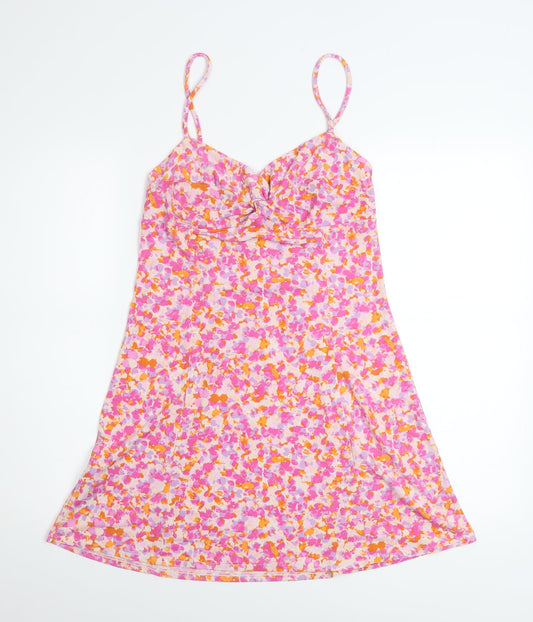 MNG Womens Multicoloured Floral Slip Dress Size 12 Summer
