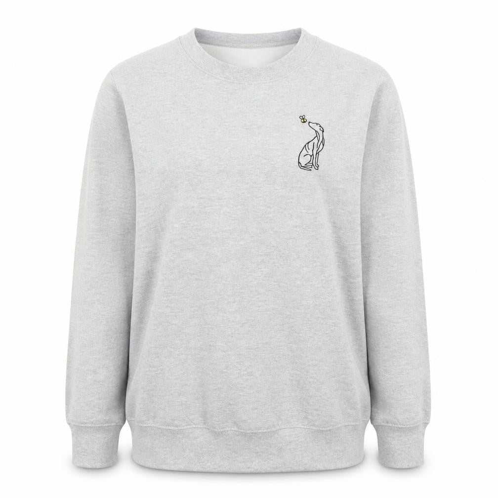 Just Hoods AWDis Women Grey Embroidered Pullover Sweatshirt Size S