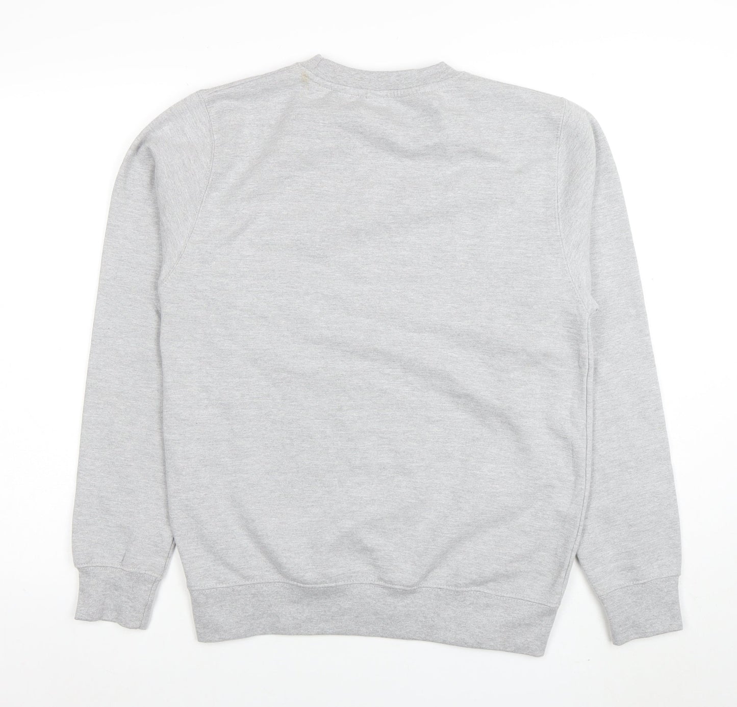 Just Hoods AWDis Women Grey Embroidered Pullover Sweatshirt Size S