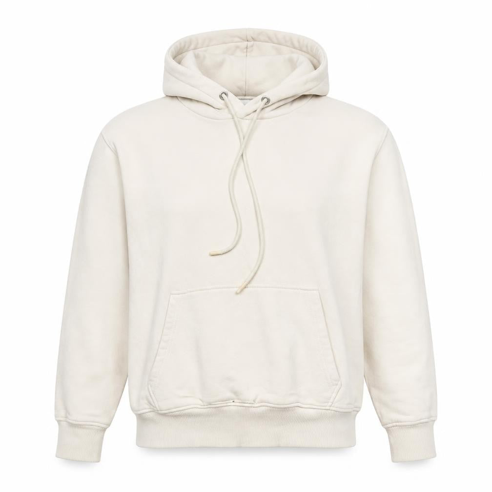 ZARA Women Beige Pullover Hoodie 65% Cotton 35% Polyester Size M