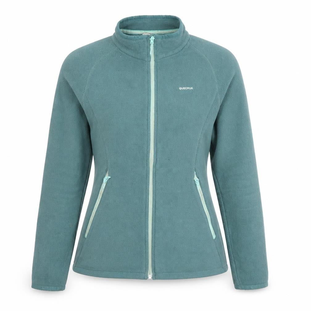 Quechua Teens Green Fleece Full Zip Jacket XS Lightweight