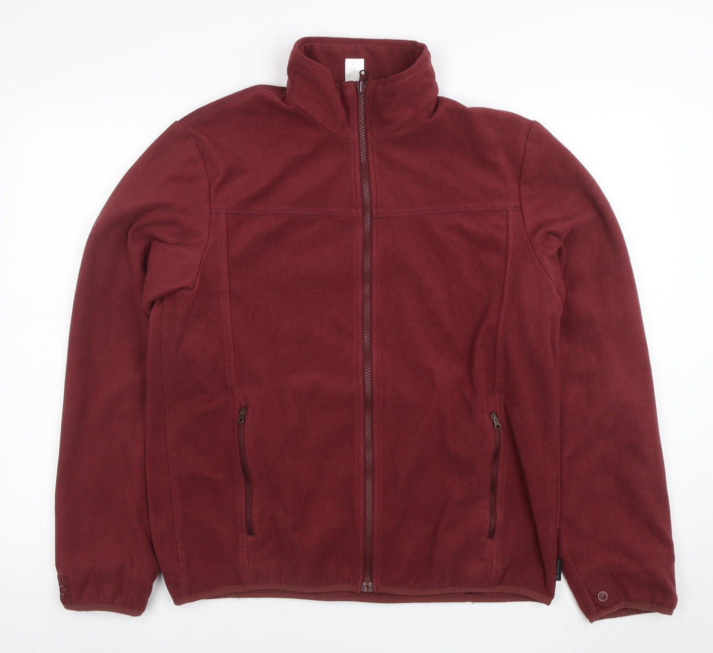 Decathlon Men's Red Fleece Full Zip Jacket XL Lightweight Warm Outdoor