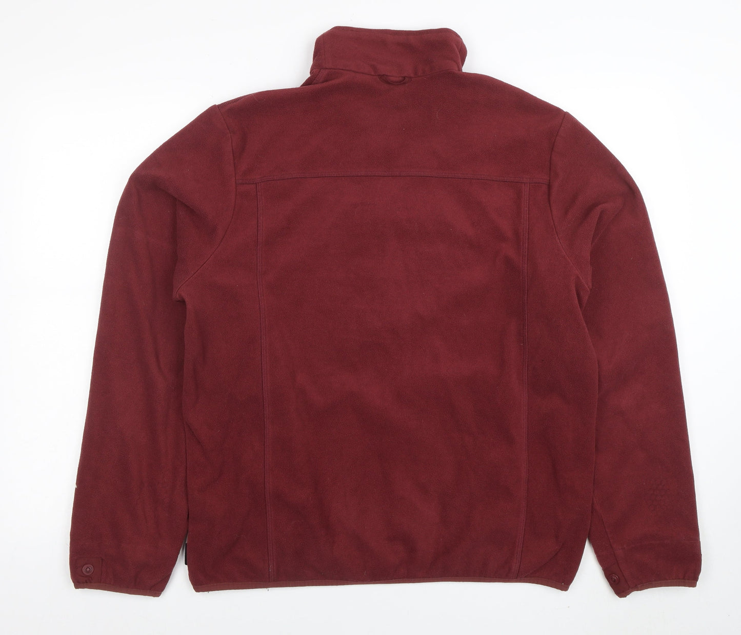Decathlon Men's Red Fleece Full Zip Jacket XL Lightweight Warm Outdoor