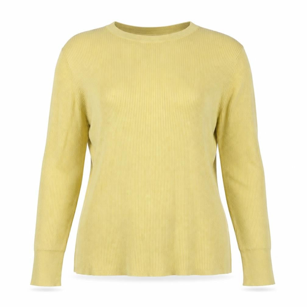 Primark Women's Beige XL Ribbed Crew Neck Long Sleeve Pullover Jumper