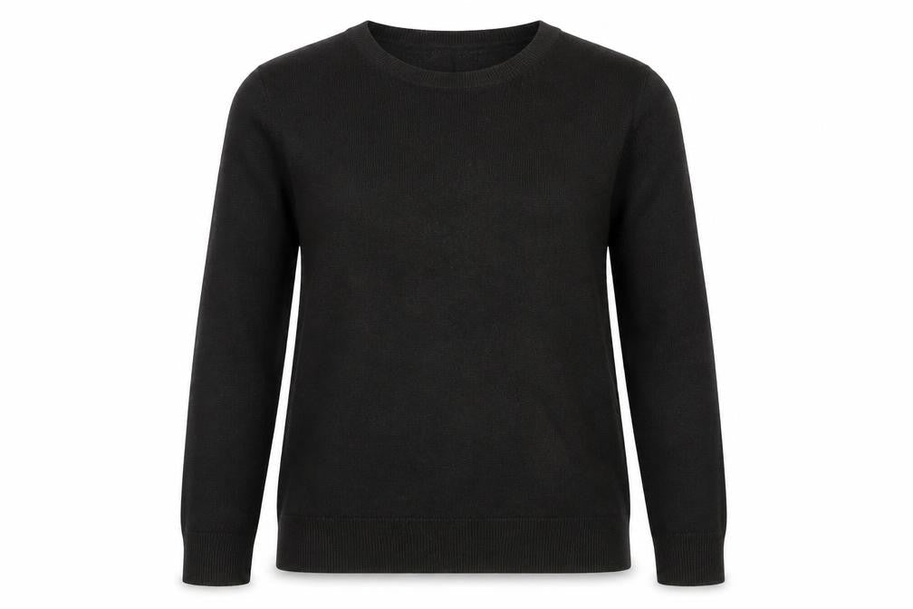 Marks & Spencer Women’s Black Cotton Blend Crew Neck Jumper Size 8