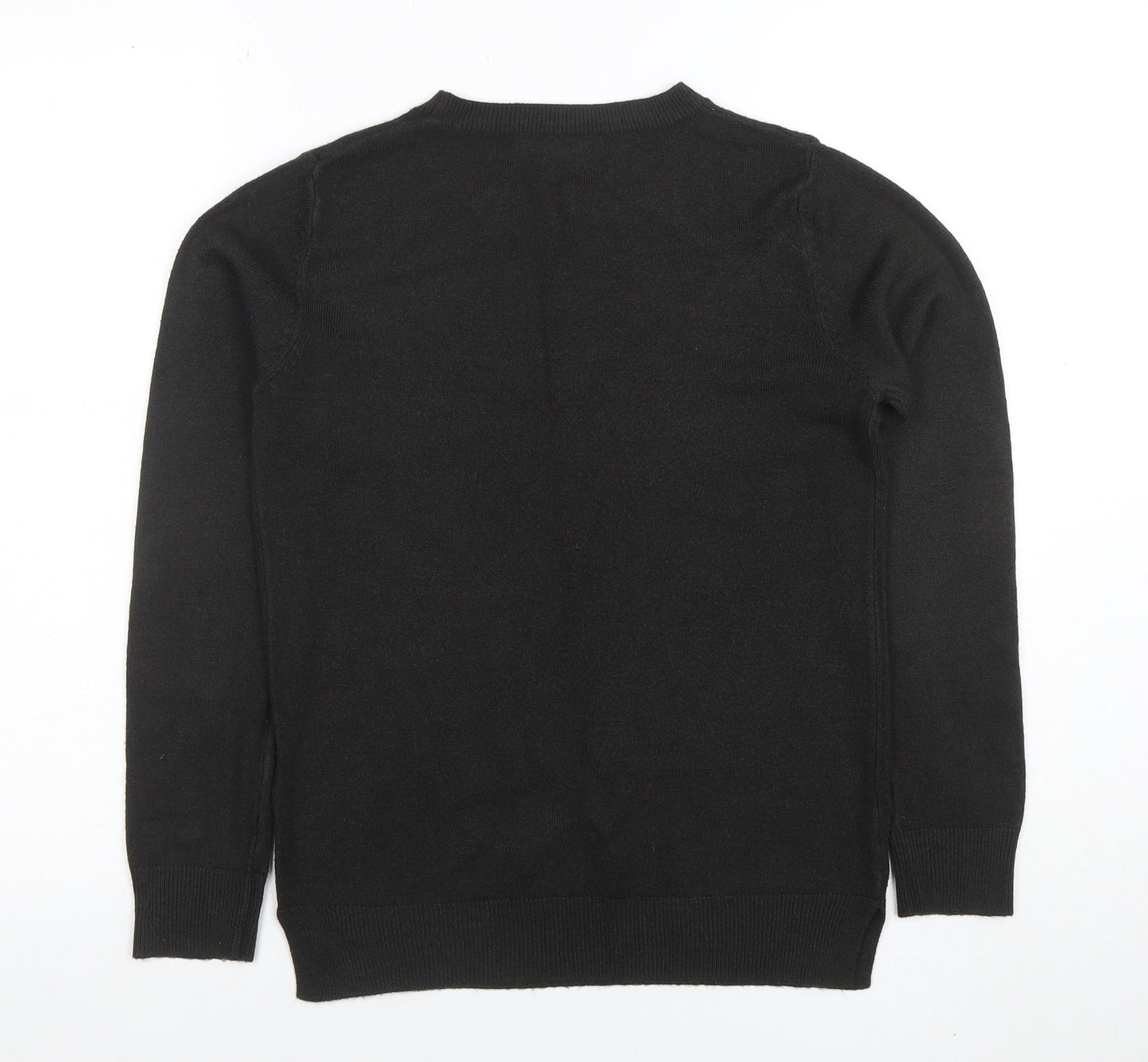 Marks and Spencer Women’s Black Cotton Blend Crew Neck Jumper Size 8