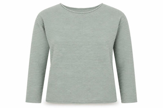 Soyaconcept Women's Green Knit Long Sleeve Basic Blouse Size M