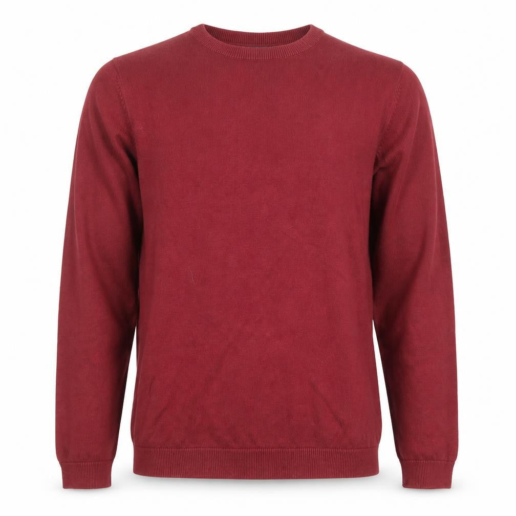 Topman Men Red Cotton Crew Neck Pullover Jumper Size M