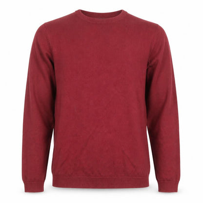 Topman Men Red Cotton Crew Neck Pullover Jumper Size M