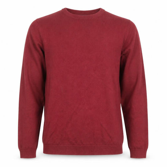 Topman Men Red Cotton Crew Neck Pullover Jumper Size M
