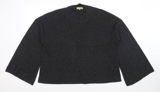 Brora Women's Grey Crew Neck Wool Cashmere Jumper Size L