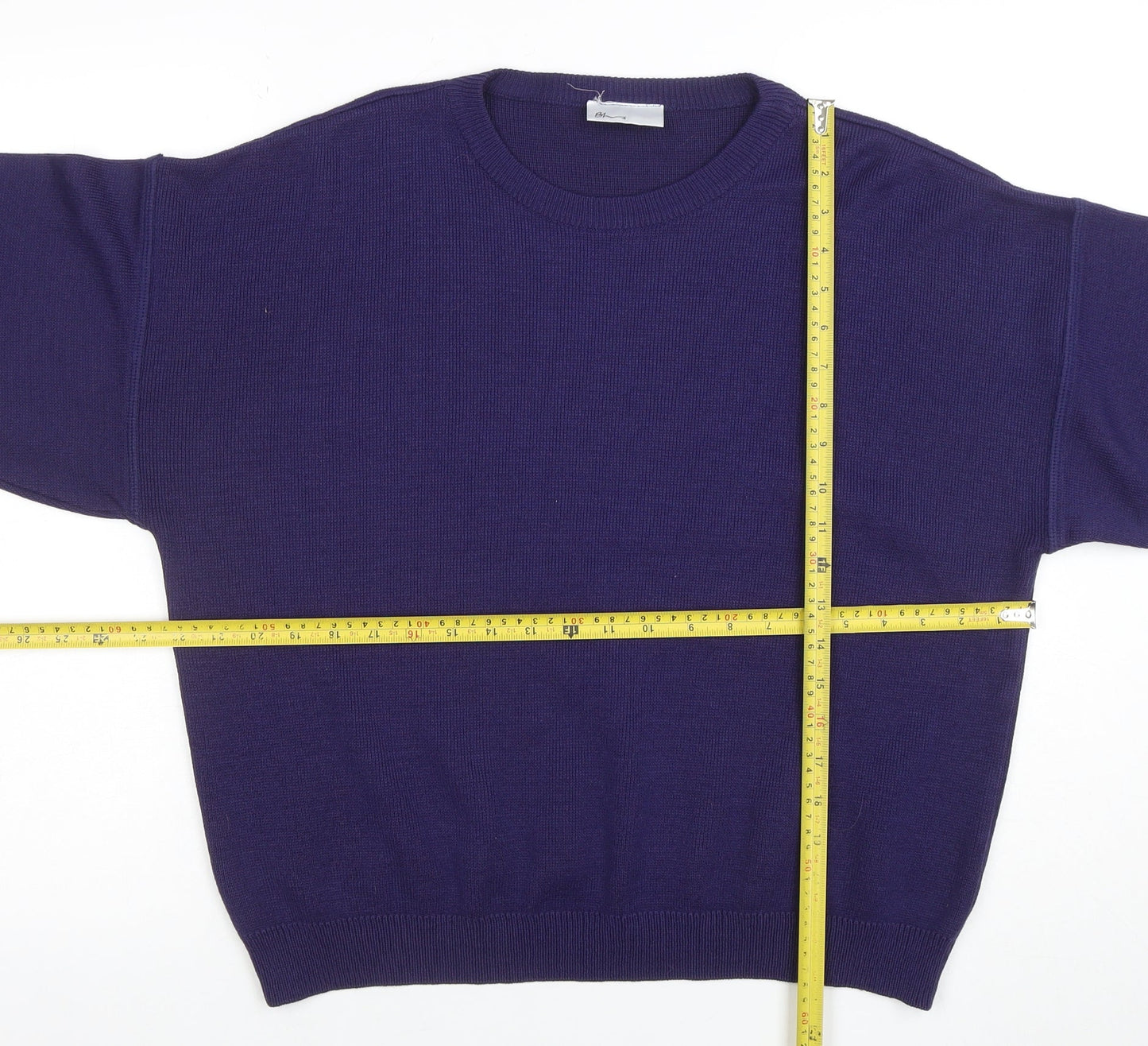 BHS Women’s Purple Crew Neck Acrylic Knit Pullover Jumper Size 14-16