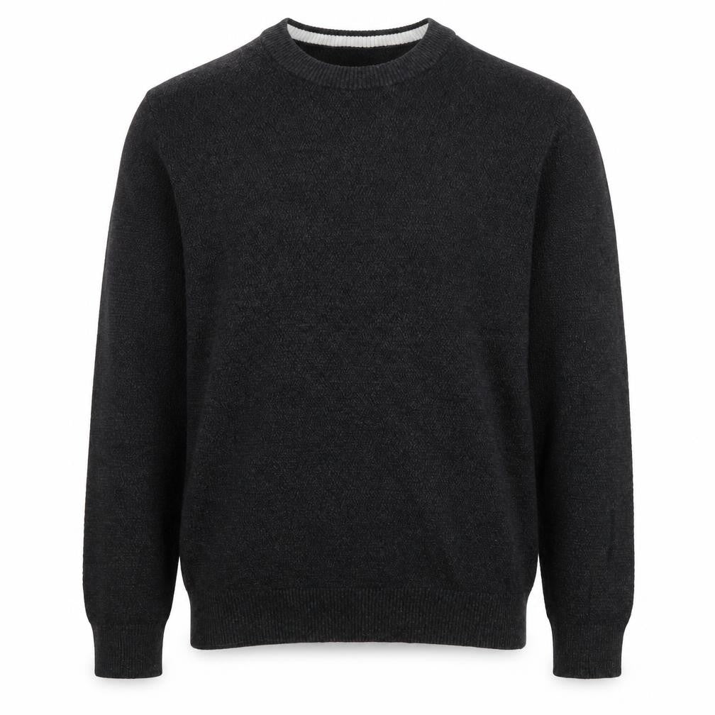 George Men’s Black Cotton Crew Neck Jumper Size L Regular Fit
