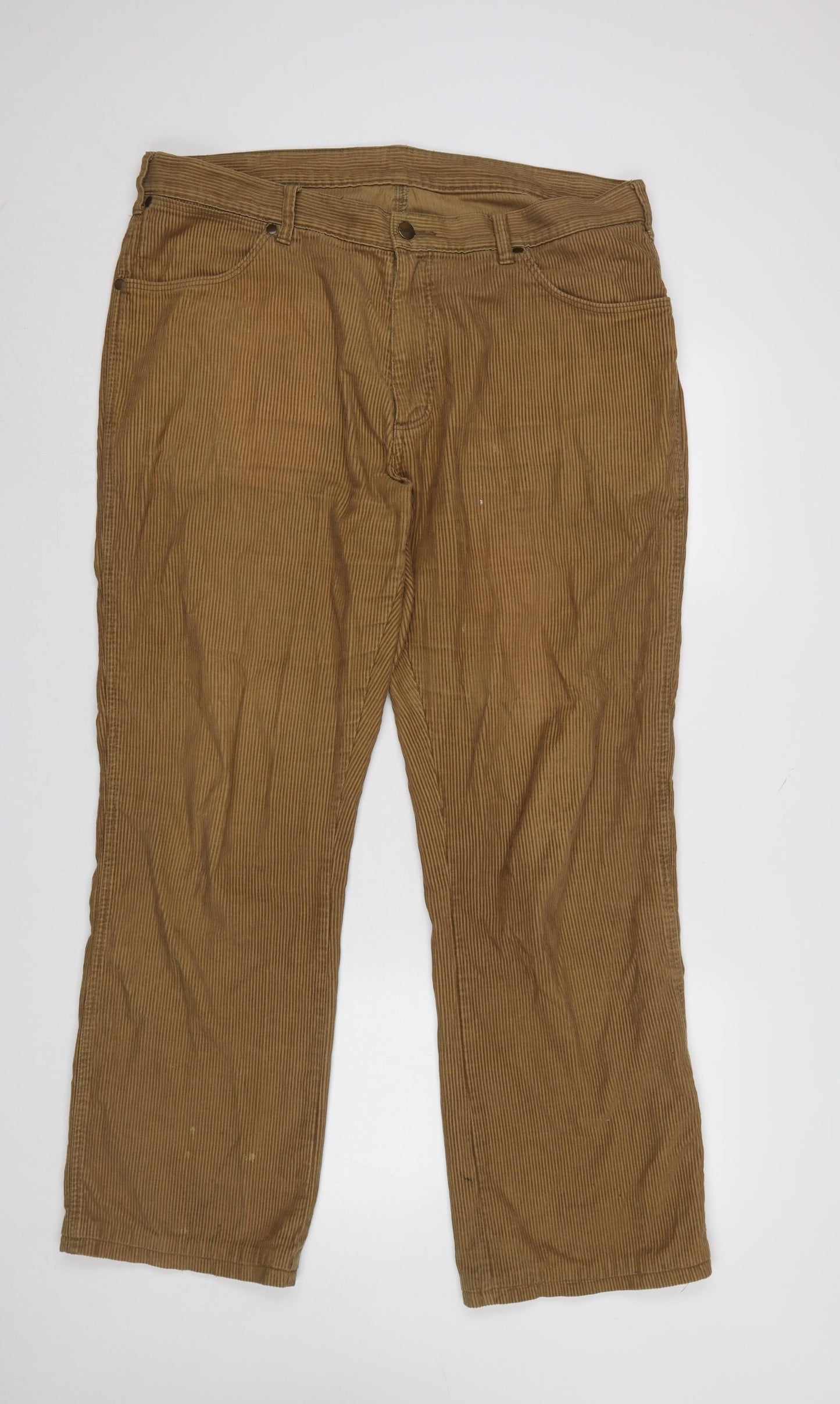 Wrangler Men's Brown Corduroy Chino Trousers 38W 32L Regular Fit