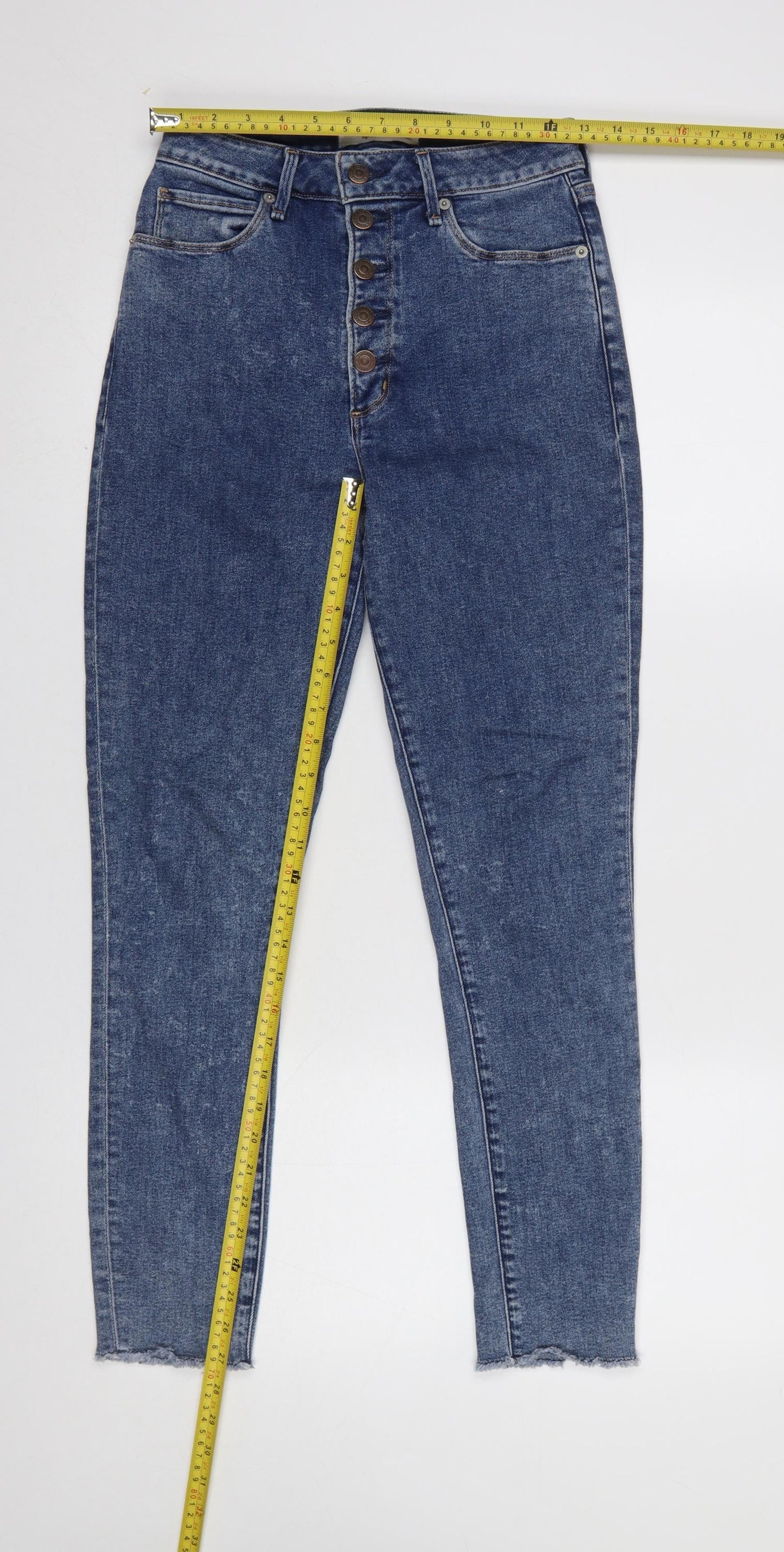 Abercrombie & Fitch Womens Blue 8 High Rise Super Skinny Ankle Jeans