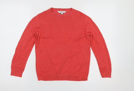 L.K.Bennett Women's Pink Silk Cotton Crew Neck Jumper XS