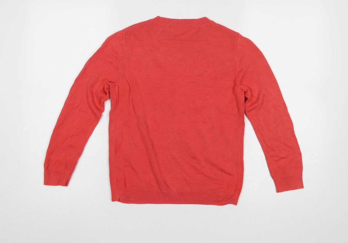 L.K.Bennett Women's Pink Silk Cotton Crew Neck Jumper XS