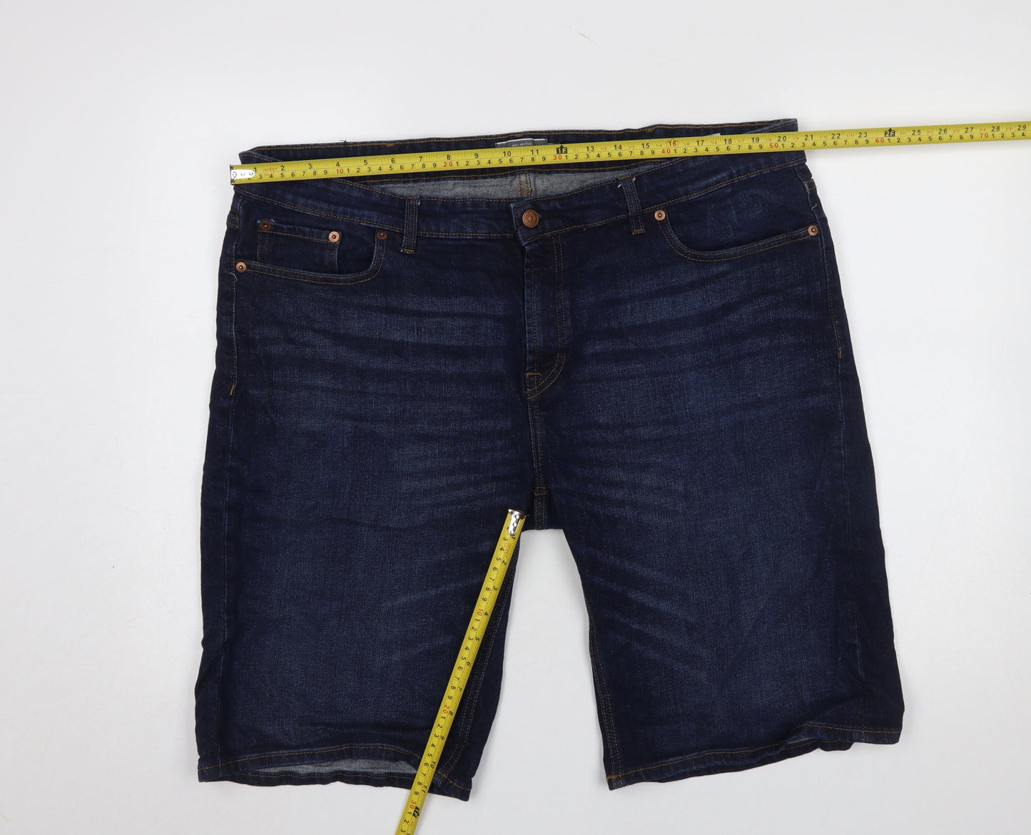 Dressmann Men's Blue Denim Nevada 4XL Casual Shorts