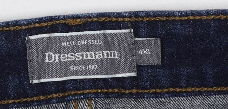 Dressmann Men's Blue Denim Nevada 4XL Casual Shorts