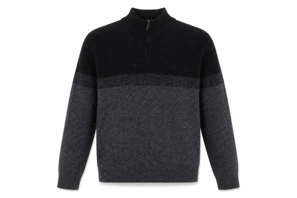Marks & Spencer Men's Grey Wool Half Zip Jumper Medium
