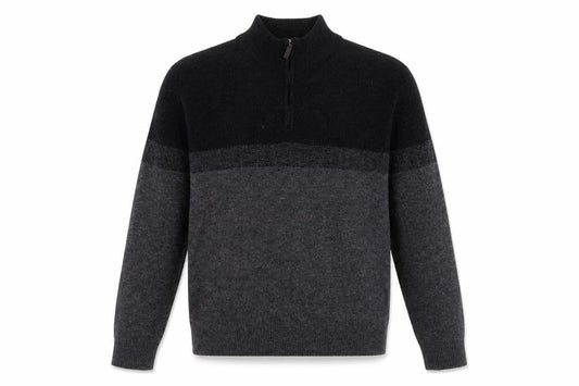 Marks & Spencer Men's Grey Wool Half Zip Jumper Medium