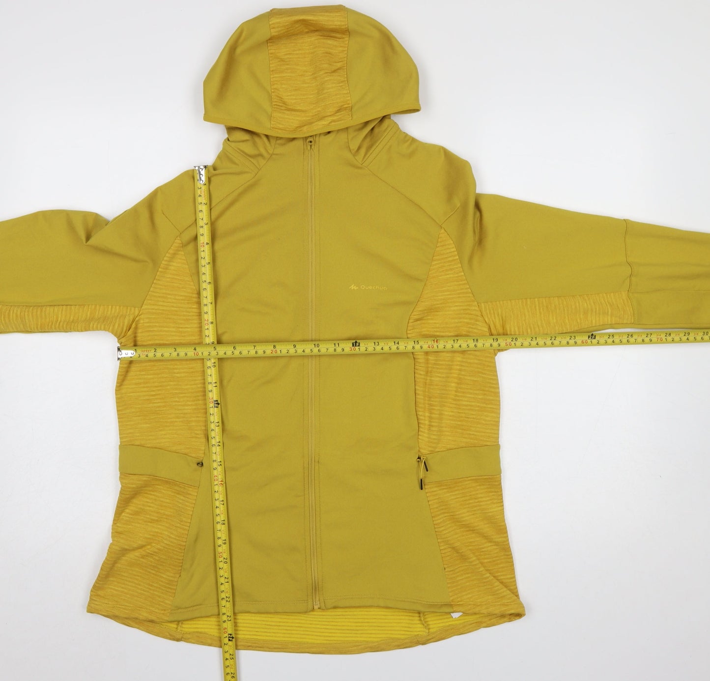 Decathlon Women Yellow Full Zip Hooded Sweatshirt XL