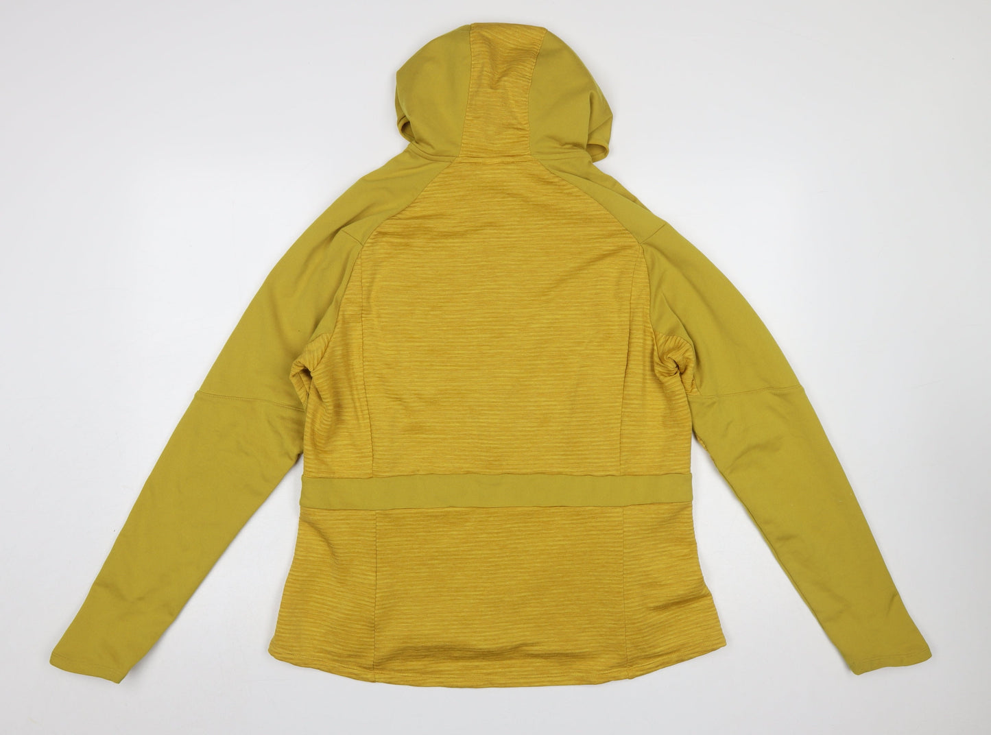 Decathlon Women Yellow Full Zip Hooded Sweatshirt XL