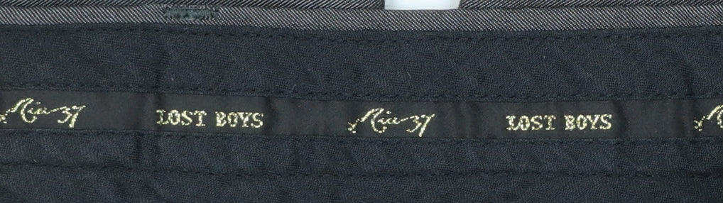 Lost Boys Men's Black Wool Blend Dress Trousers 34L Classic Fit