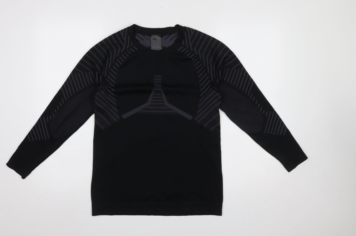 Crivit Women's Black Long Sleeve Seamless Performance Top Size 16/18