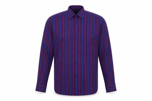 Marks & Spencer Autograph Men’s Purple Striped Cotton Shirt 15 M