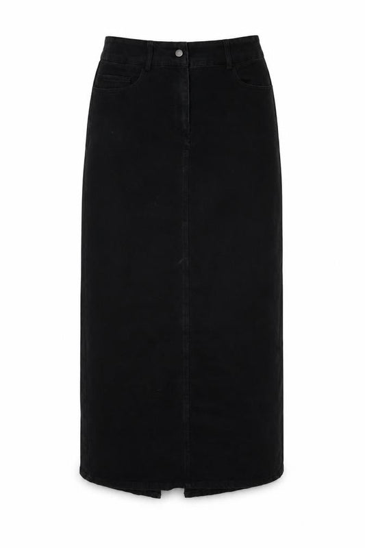 Vero Moda Women’s Black Long Denim High Waist Skirt XS