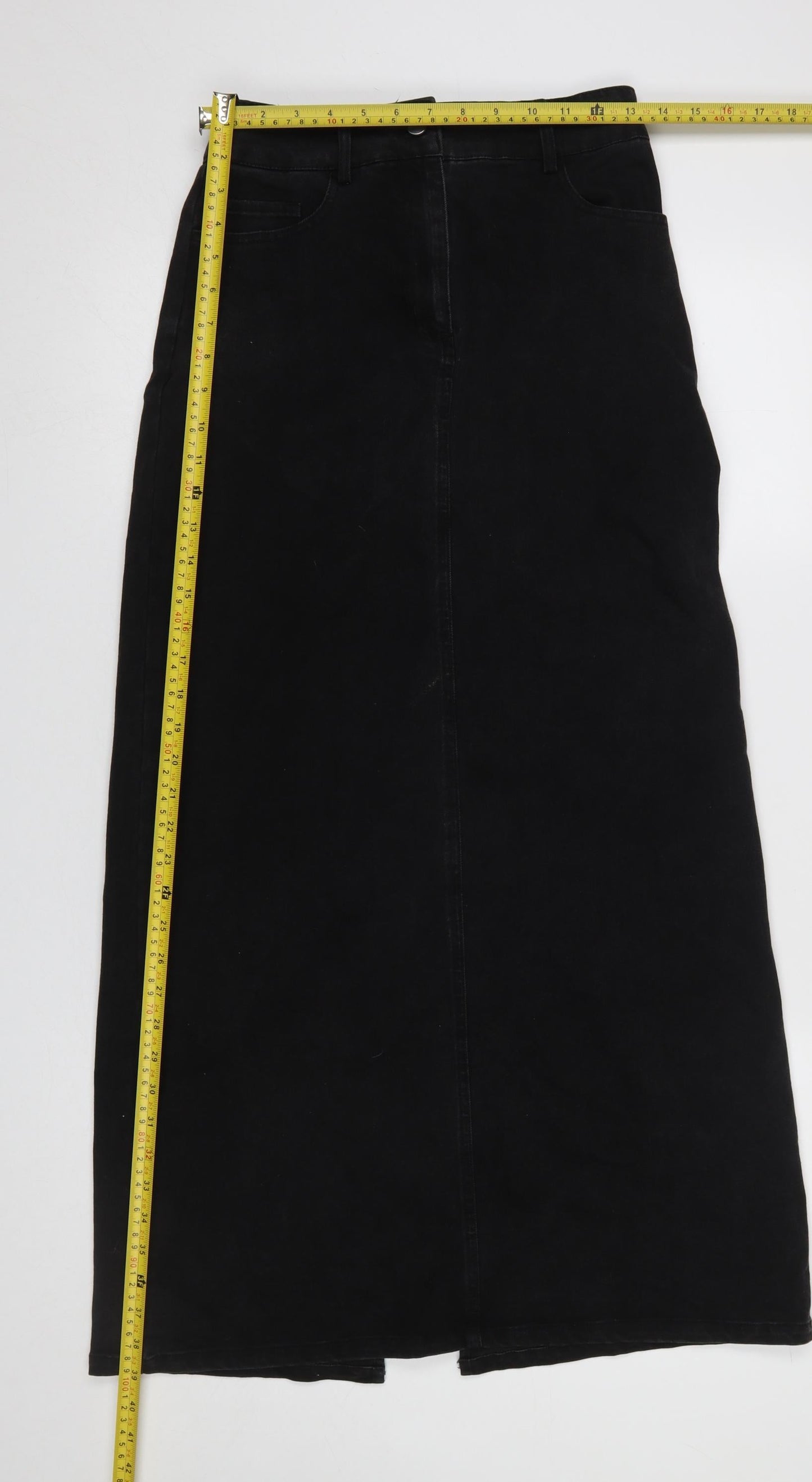 Vero Moda Women’s Black Long Denim High Waist Skirt XS