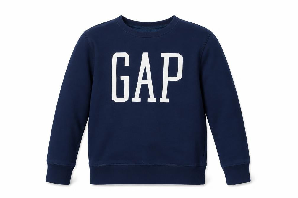 GAP Kids Girls Blue Logo Pullover Sweatshirt Size 10-11 Years