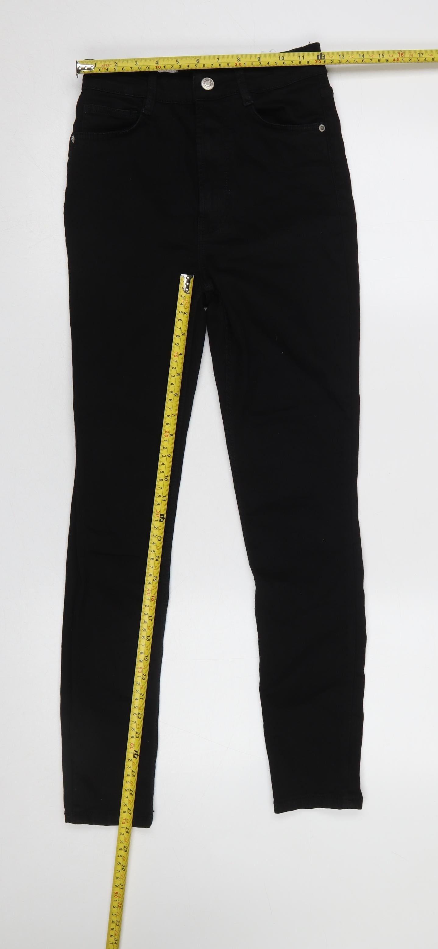 Zara Women's Black Skinny Jeans Size 10 High Rise Slim Fit