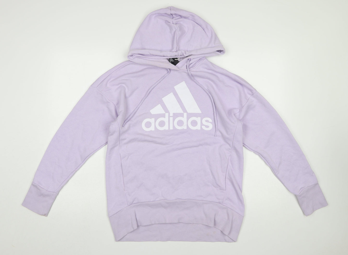 Adidas Women’s Purple Hooded Pullover Sweatshirt Size S 8-10 Cotton Blend