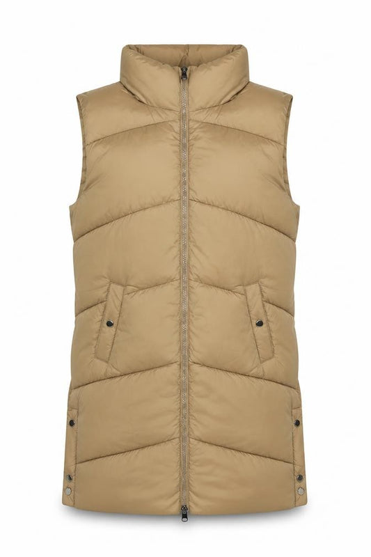 Vero Moda Women’s Beige Long Puffer Waistcoat Size S