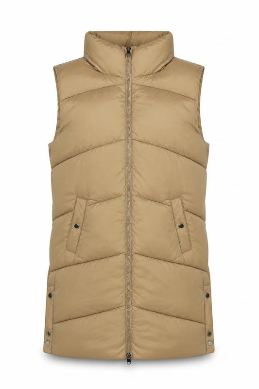 Vero Moda Women’s Beige Long Puffer Waistcoat Size S