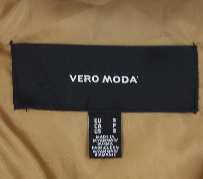 Vero Moda Women’s Beige Long Puffer Waistcoat Size S