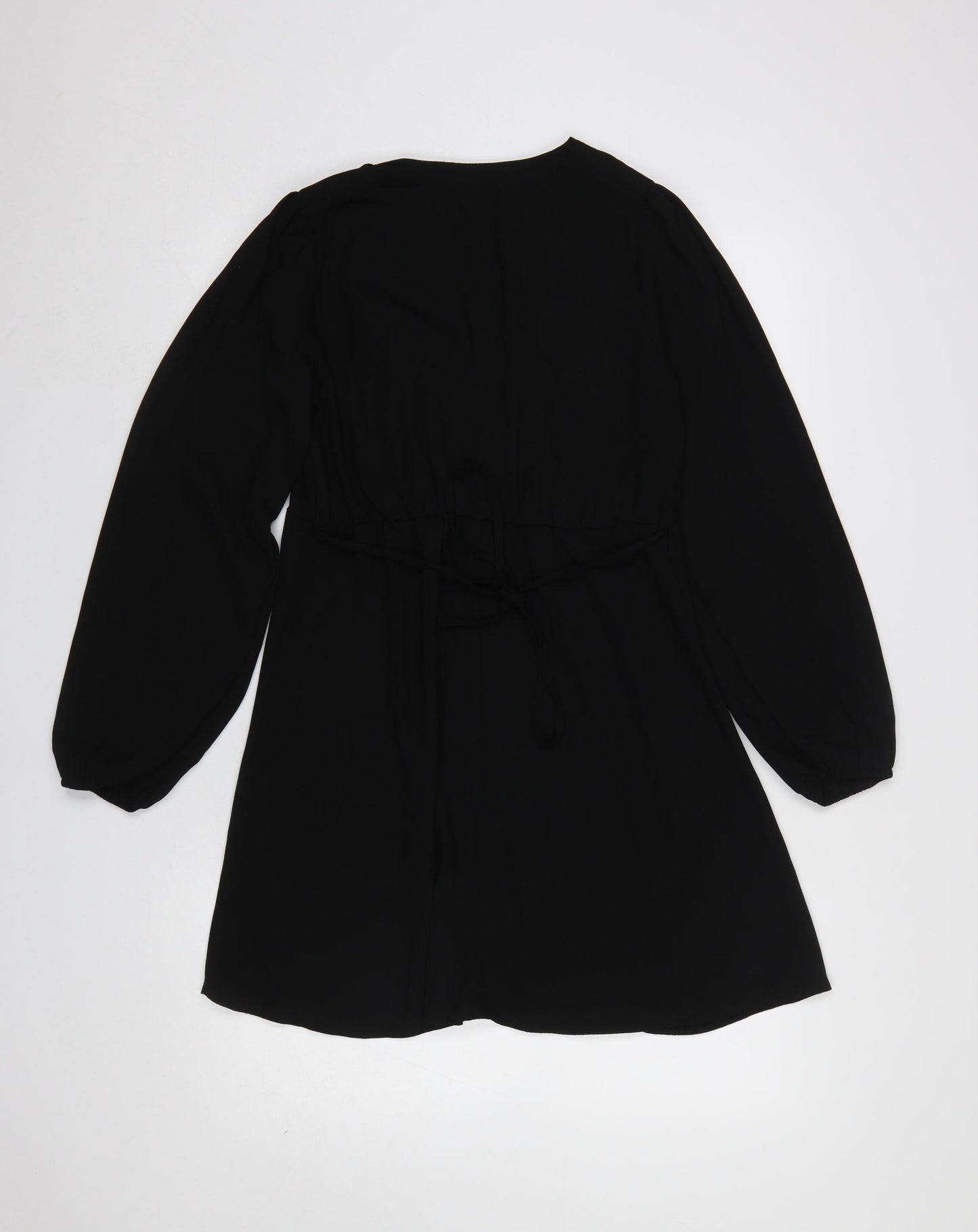 Dunnes Stores Women's Black A-Line Button Front Dress Size 10