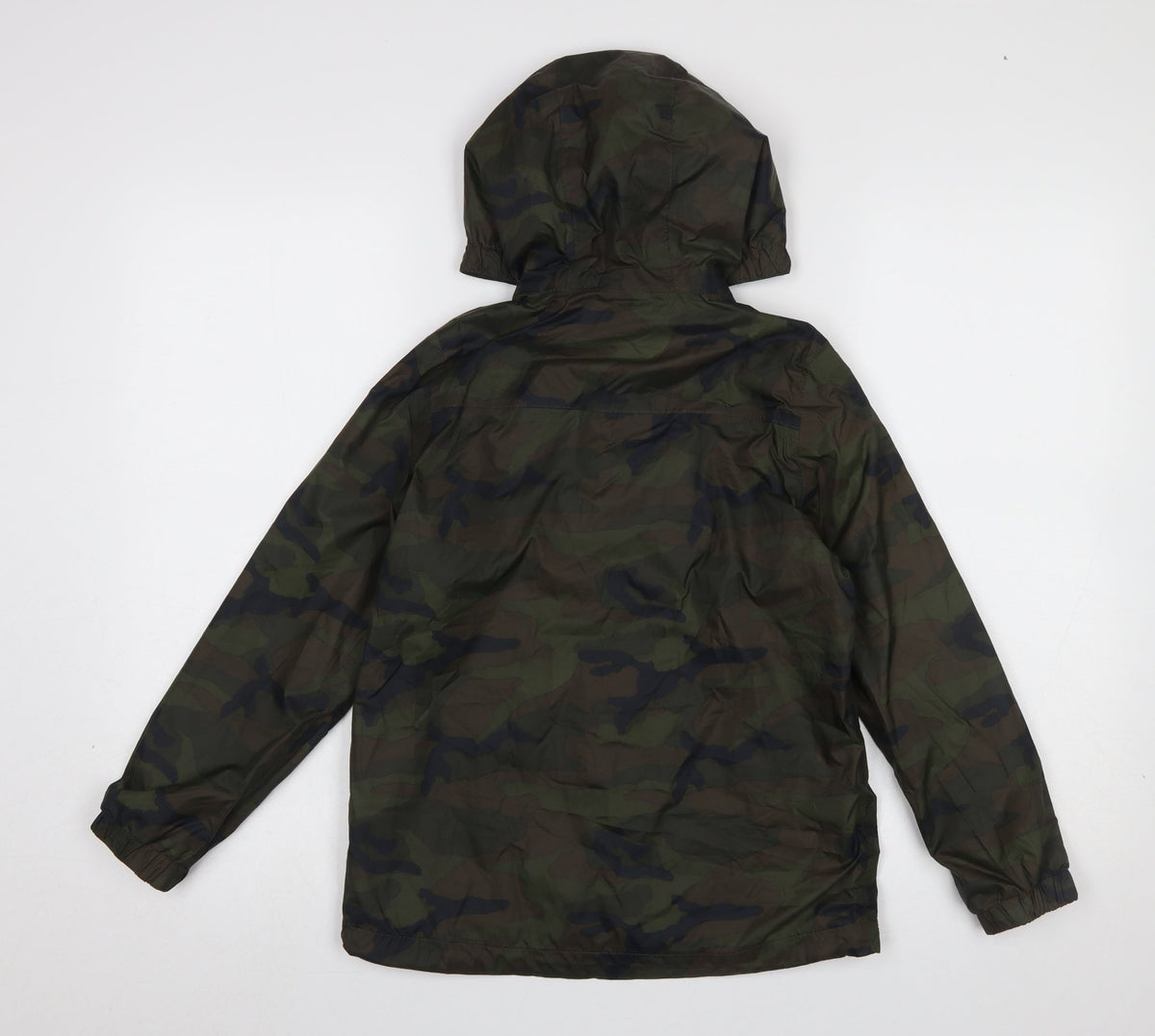 TOG24 Boys Green Camouflage Hooded Windbreaker Jacket 10 Years