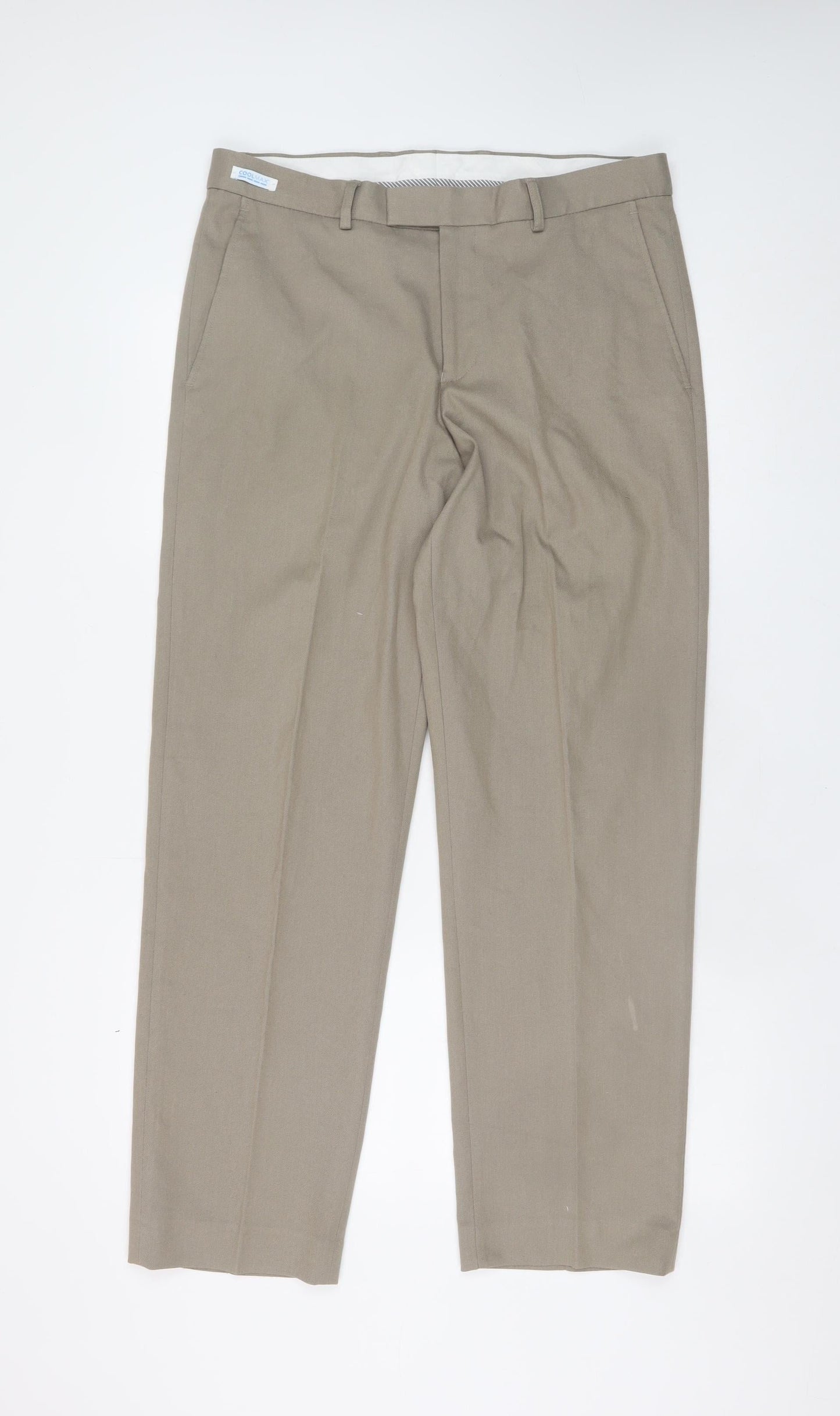 St. Bernard for Dunnes Stores Men's Beige 34W 31L Regular Fit Chino Trousers
